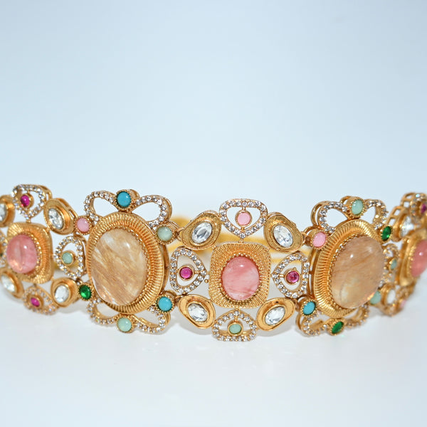 NASRIN- chunky choker with statement earrings