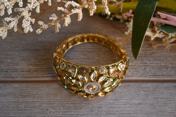 JAANKI ~ kundan and CZ stone kada bangle