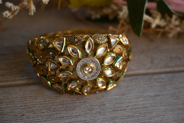 JAANKI ~ kundan and CZ stone kada bangle